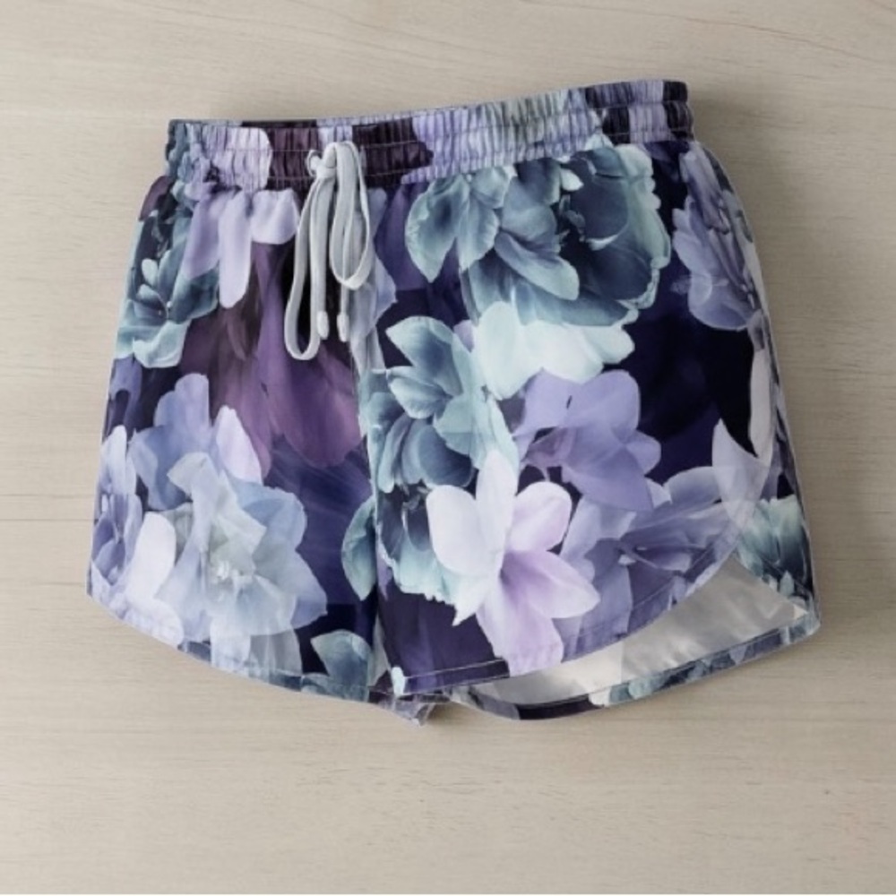 Old Navy Active Floral Athletic Shorts - Lavender, Navy, Teal